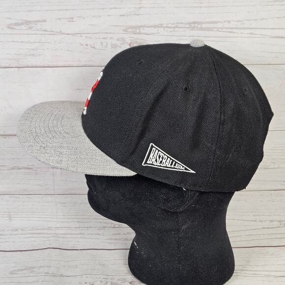 Baseballism Snapback Hat Men's Adjustable Black Grey American Flag Player - Picture 2 of 7